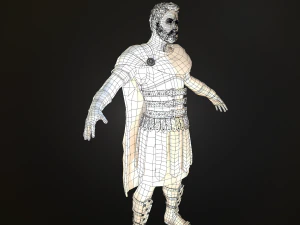 roman soldier with beard rigged 3D Model