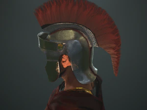 roman soldier with beard rigged 3D Model