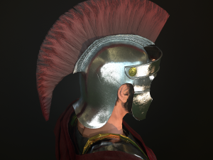 roman soldier with beard rigged Modelo 3D