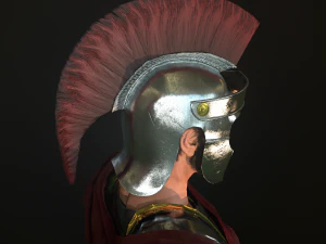 roman soldier with beard rigged 3D Model