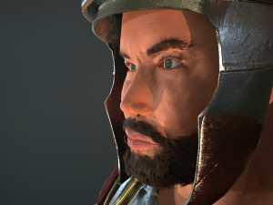 roman soldier with beard rigged Modelo 3D