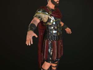 roman soldier with beard rigged Modelo 3D