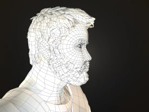 roman soldier with beard rigged 3D Model
