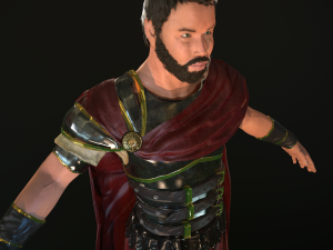 roman soldier with beard rigged Modelo 3D