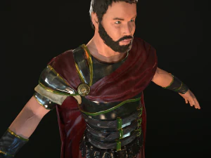 roman soldier with beard rigged 3D Model