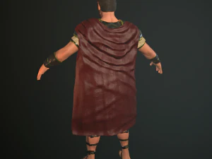 roman soldier with beard rigged 3D Model