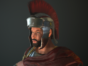 roman soldier with beard rigged Modelo 3D