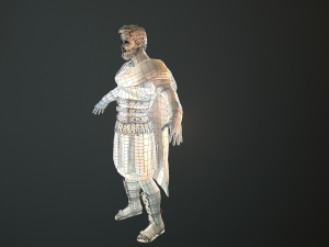 roman soldier with beard rigged Modelo 3D