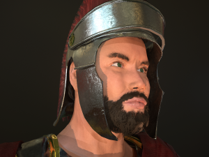 roman soldier with beard rigged Modelo 3D