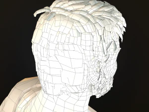 roman soldier with beard rigged 3D Model