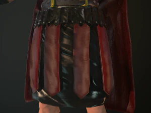roman soldier with beard rigged 3D Model