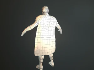 roman soldier with beard rigged 3D Model