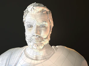 roman soldier with beard rigged 3D Model