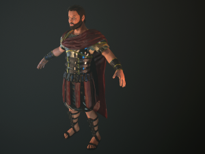 roman soldier with beard rigged Modelo 3D