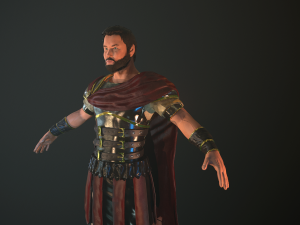 roman soldier with beard rigged Modelo 3D