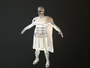 roman soldier with beard rigged Modelo 3D