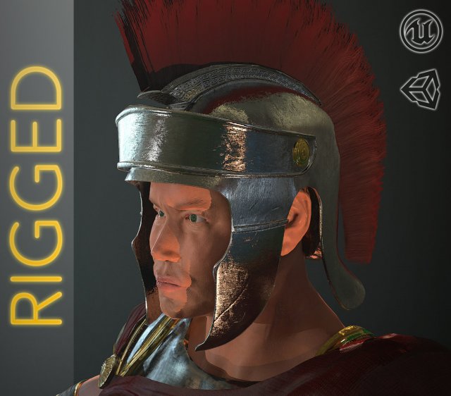 roman soldier rigged 3D 模型 .c4d .max .obj .3ds .fbx .stl .blend 