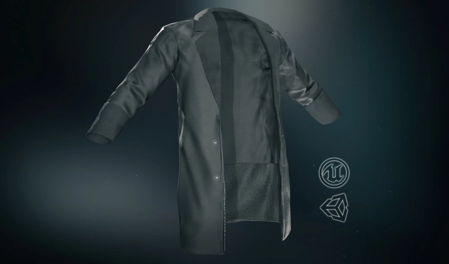 black coat 3D Model .c4d .max .obj .3ds .fbx .stl .blend 