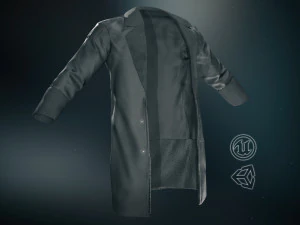 casaco preto Modelo 3D