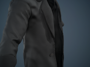 black coat Modello 3D