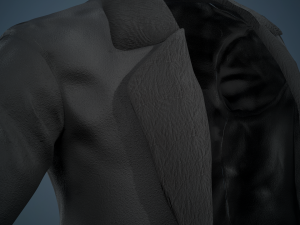 black coat Modello 3D