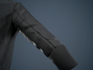 black coat Modello 3D