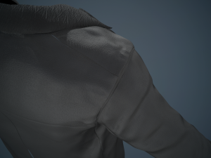 black coat Modello 3D