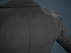 black coat Modello 3D