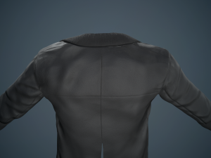 black coat Modello 3D