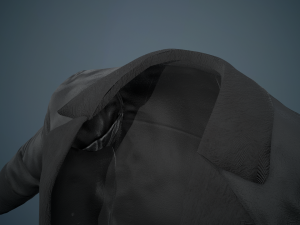 black coat Modello 3D