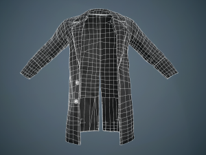 black coat Modello 3D