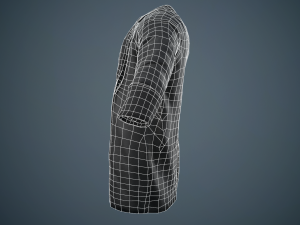 black coat Modello 3D