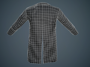 black coat Modello 3D
