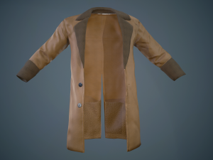 brown coat Model 3D