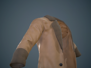 brown coat Model 3D