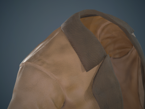 brown coat Model 3D