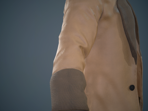 brown coat Model 3D
