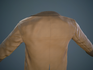 brown coat Model 3D