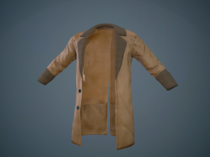brown coat Model 3D