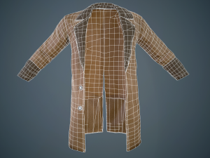 brown coat Model 3D