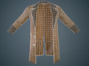 brown coat 3D Model