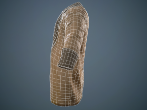 brown coat Model 3D