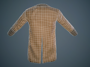 brown coat Model 3D