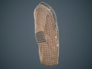 brown coat Model 3D
