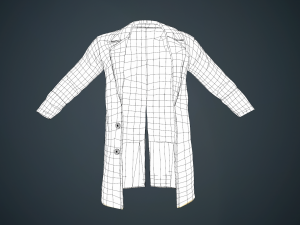 brown coat Model 3D