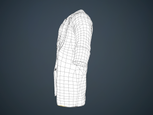 brown coat Model 3D