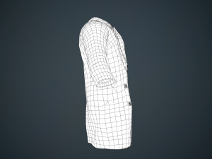brown coat Model 3D