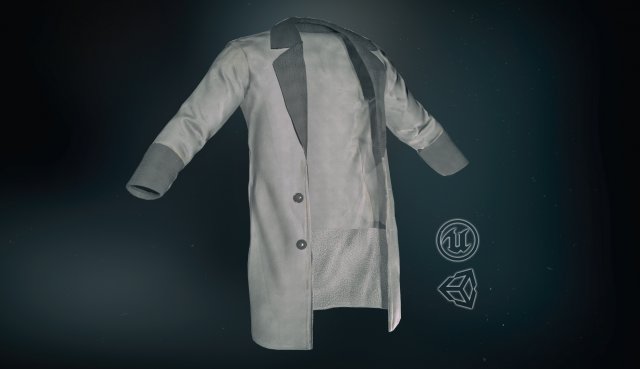 gray coat Modelo 3D .c4d .max .obj .3ds .fbx .stl .blend 