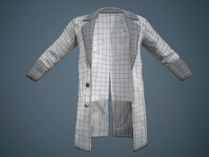 gray coat Modelo 3D