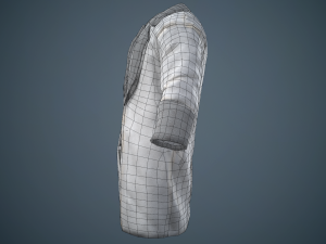 gray coat Modelo 3D